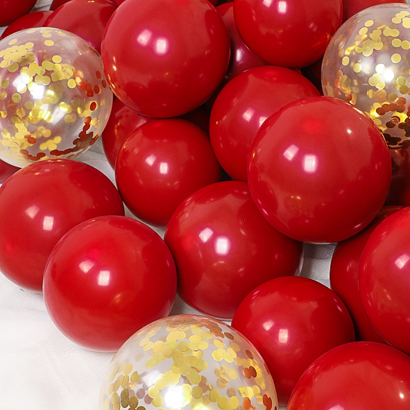 10-inch wedding macaron balloons, gemstone red, wedding birthday balloons, children's wedding room decoration, scene setting supplies details Picture