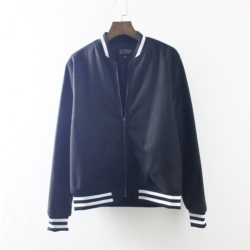 秋冬外贸 新棒球服毛呢夹克简约休闲外套男装