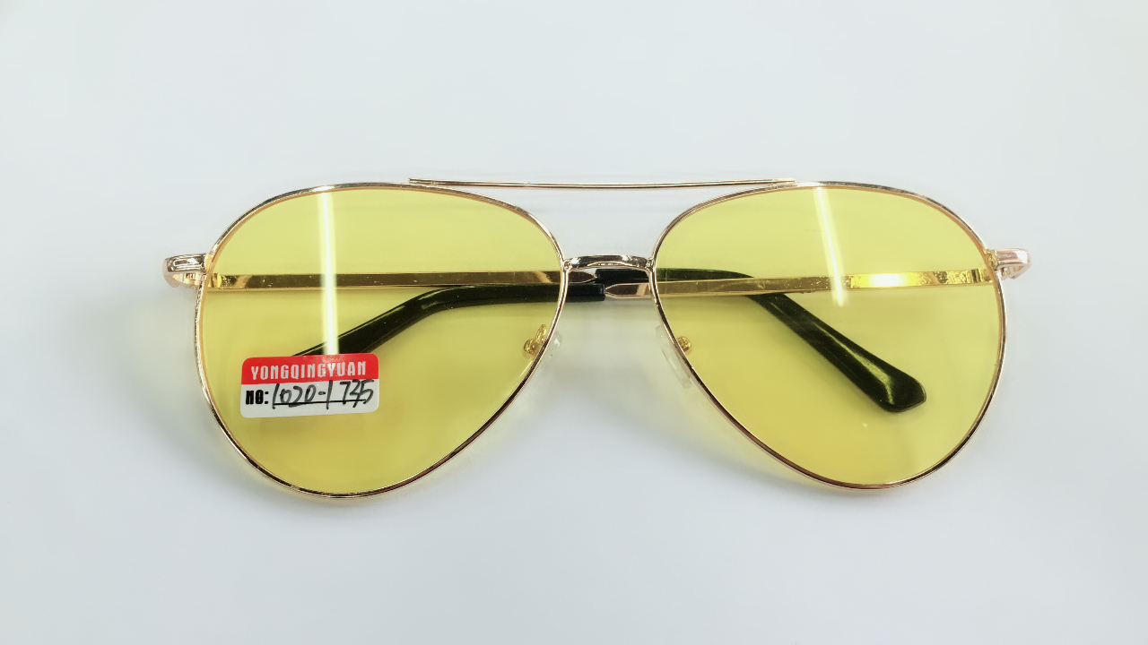 Street style retro metal frame aviator sunglasses for women, ins Harajuku style sunglasses for men and women, internet-famous street style sunglasses 007