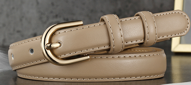 Belt pure cowhide fashion buckle belt youth light color retro fashion jeans durable versatile belt thumbnail