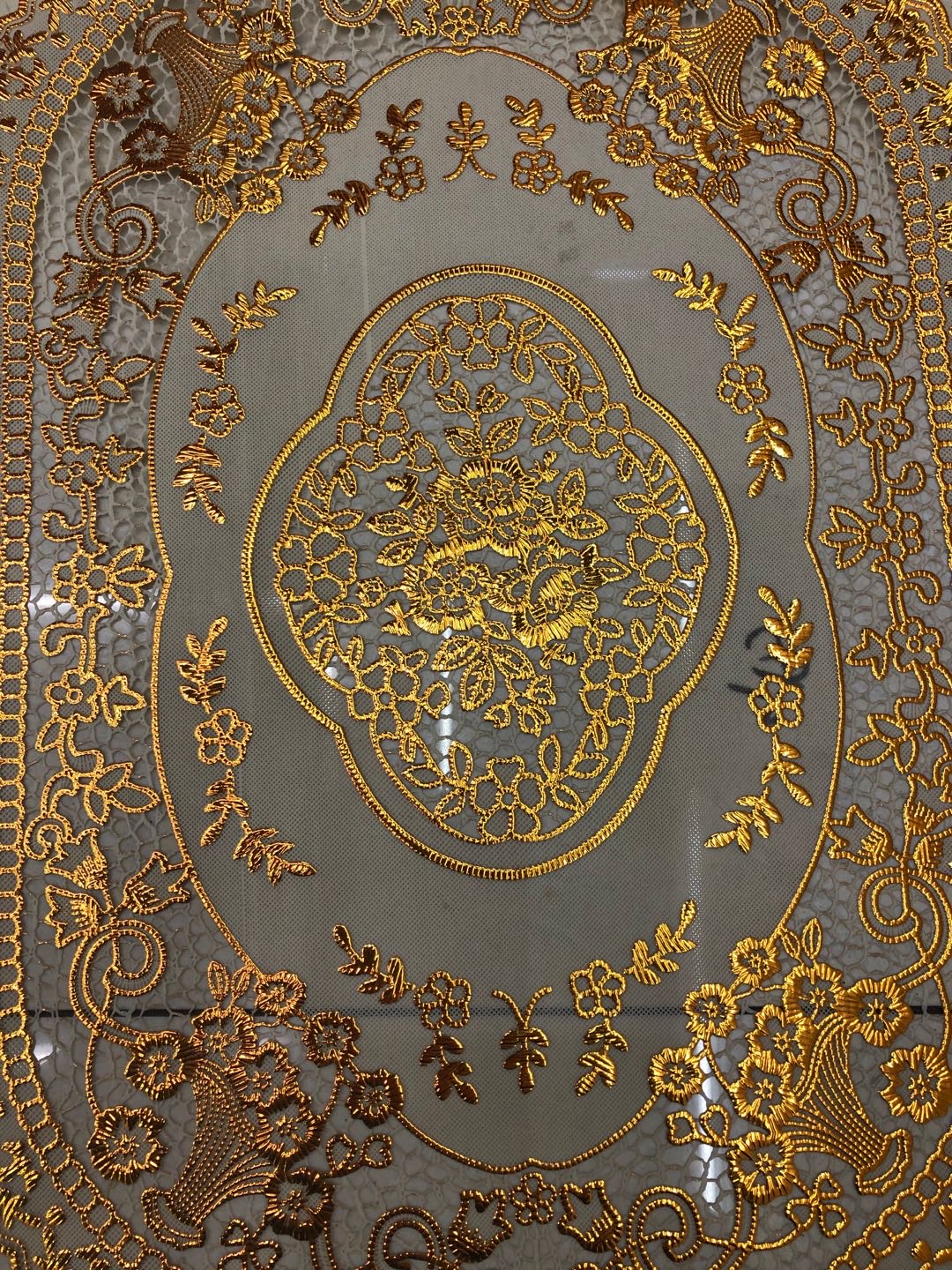 椭圆30*45PVC烫金镂空餐垫桌垫托盘垫产品图