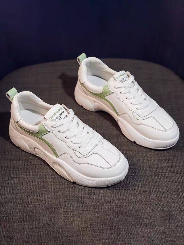 真皮春夏小白鞋百搭网红休闲运动春秋单鞋