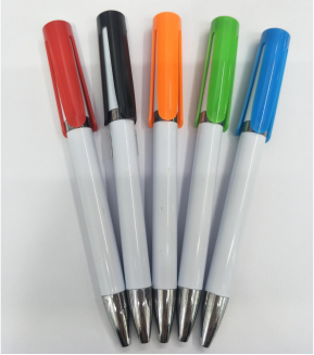 白杆旋转式转动油性圆珠笔办公签字笔产品图