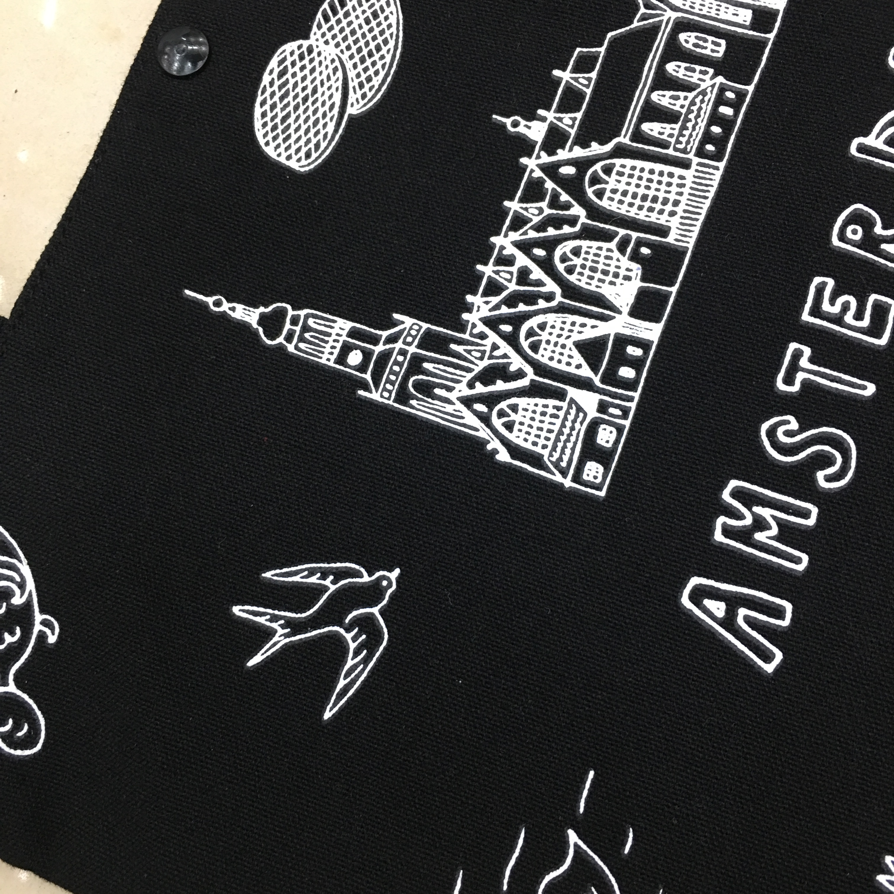 Portable Simple Letters Ins Style Printed Canvas Bag Students All Art Cloth Bag Korean Version details Picture