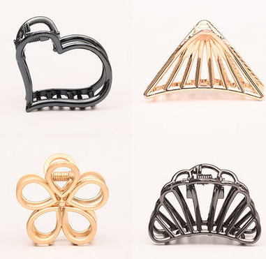 Korean net red face handle metal grip minimalist ins hairpin medium shower clip top clip hair clip hair grip thumbnail