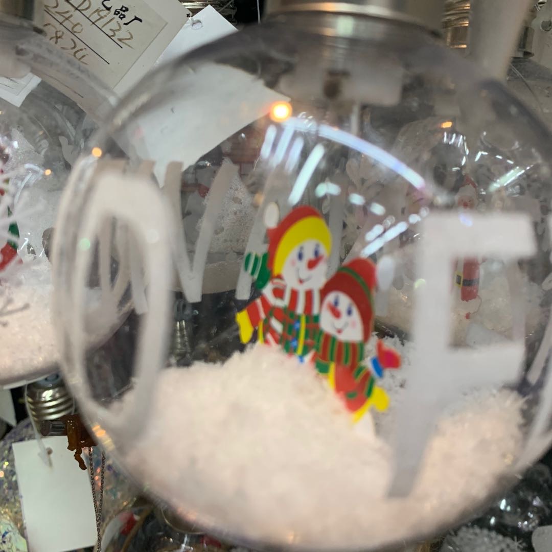 Christmas glass ball store window decorations Christmas tree pendants details Picture