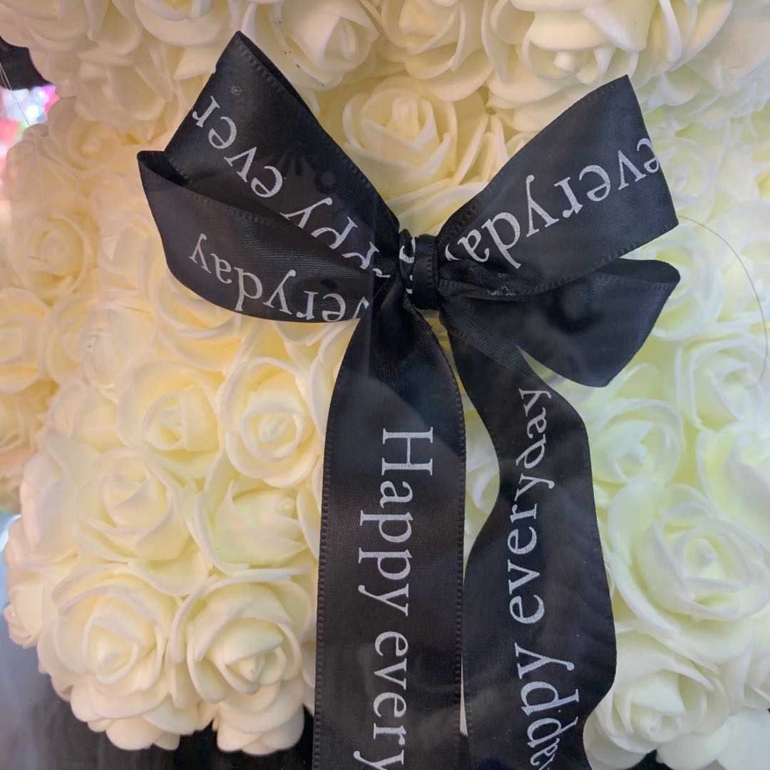 厂家直销仿真花玫瑰花DIY小狗泡沫永生花生日礼物产品图