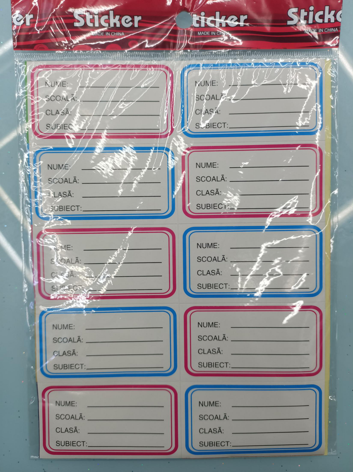 学生姓名贴纸不干胶记号标签贴、隔页记号标签纸、备忘标贴纸加厚加胶可定做