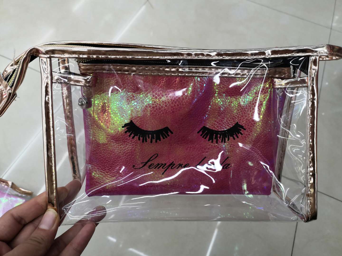 Storage Bag Storage Bag Waterproof Transparent Travel Makeup Bag Small Korean Version Large Capacity Toiletry Clutch Bag