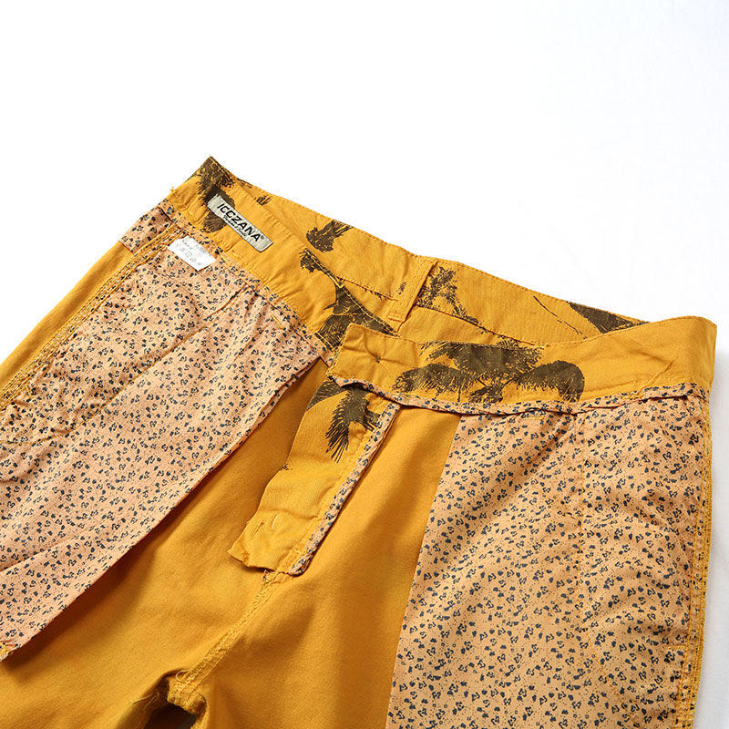 Summer Quarter Pants Men Camouflage Pure Cotton Wash Shorts Casual Beach Pants Pants Korean Version Of Large Size Elastic Trend Specification drawing
