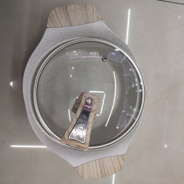 义乌好货 双耳烧水锅铁锅盖子带把手大容量多功能锅