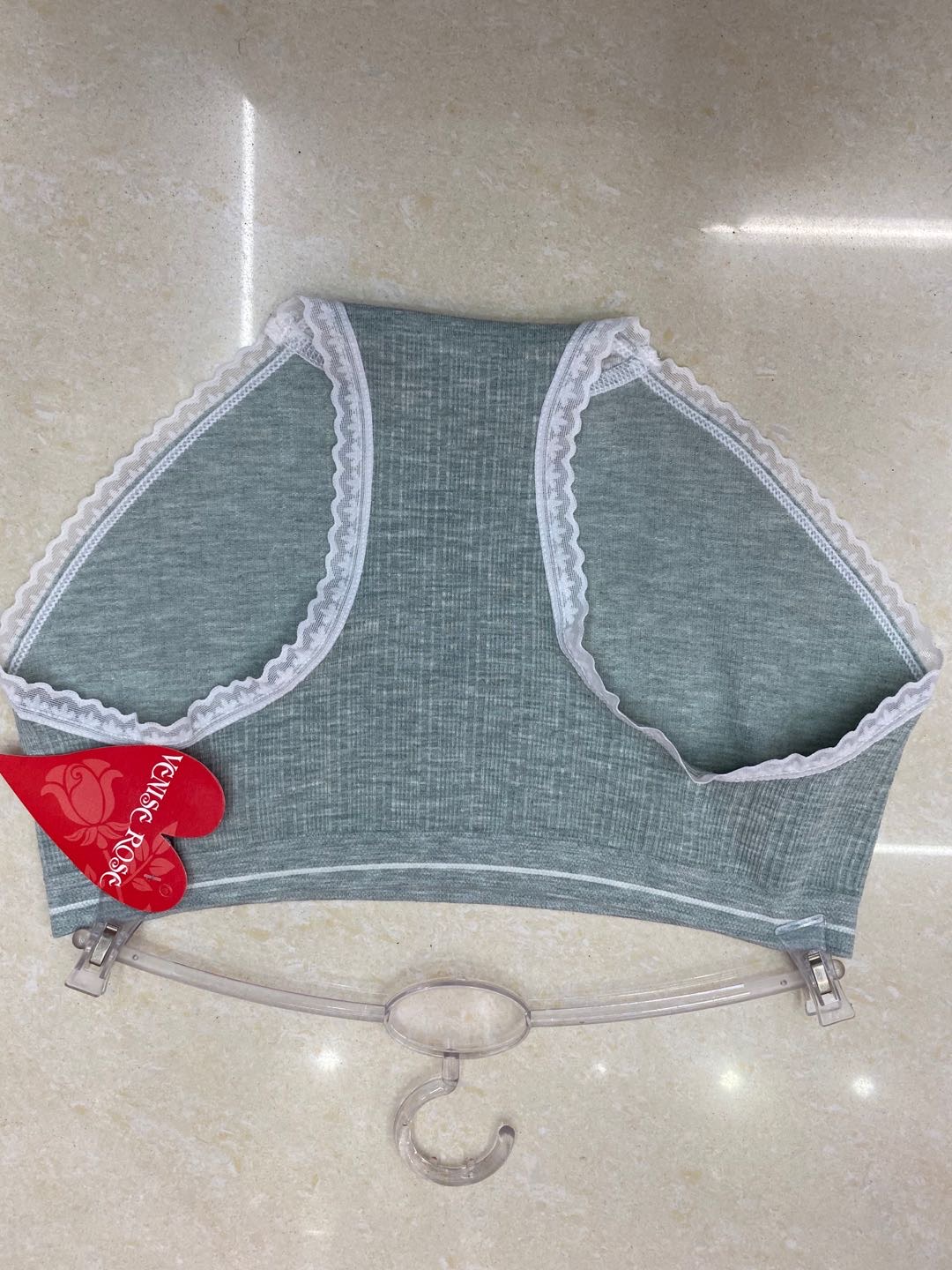 Women's Cotton Antibacterial Breathable Bottom Grey Lace Trouser Leg Girls Series Underwear