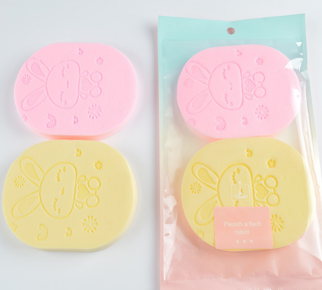Rabbit Pearl Face Wash pregnant baby face Wash face Wash makeup remover sponge powder puff thumbnail