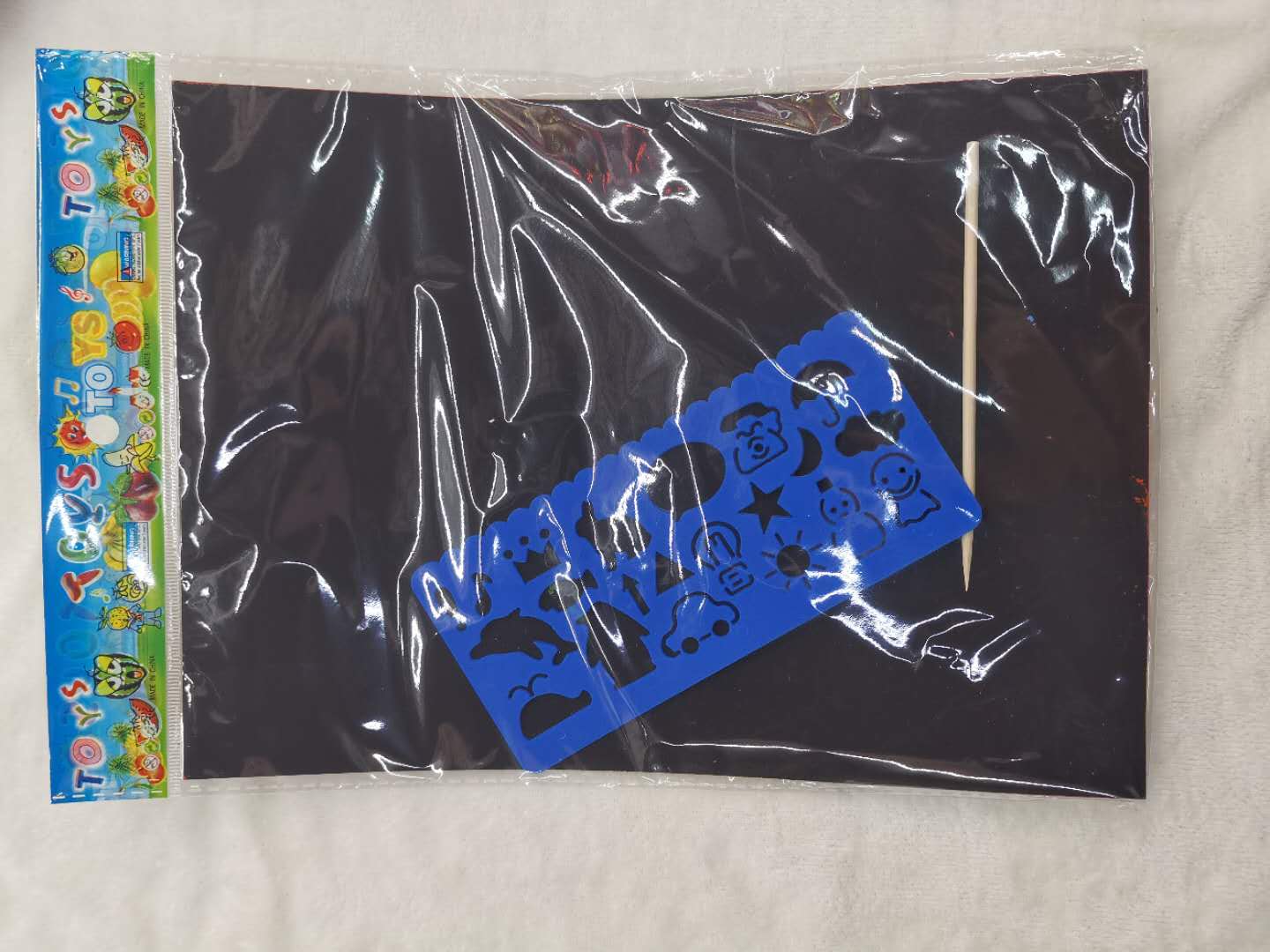 明越玩具儿童刮画纸手工DIY填色画涂鸦画炫彩涂鸦学生刮刮纸笔刮刮画玩具有图形卡片11