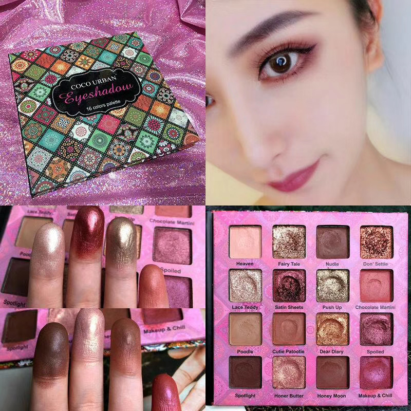 12-color eyeshadow palette: matte, pearlescent, shell, polarized, earth tone, nude, natural, women's makeup details Picture