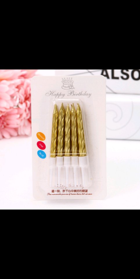 金色银色螺纹蜡烛儿童生日蜡烛烘焙DIY小蜡烛蛋糕装饰产品图