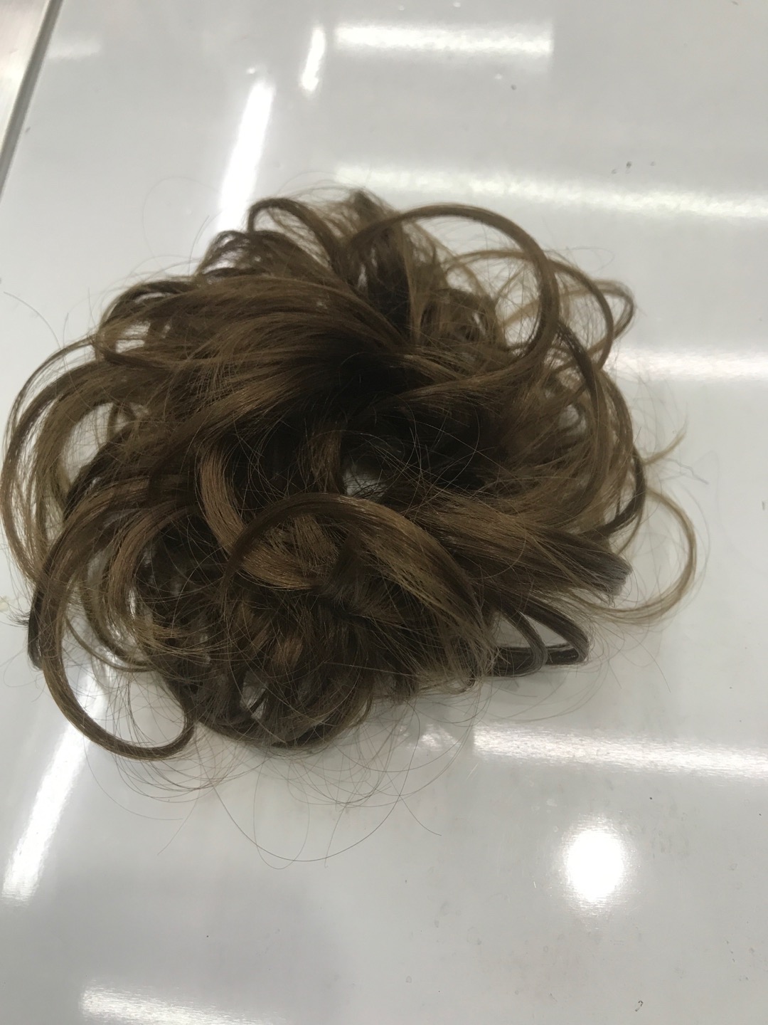 Wig, real hair, wig circle, bun hairstyle, wig updo, curly hair circle, flower bud hairstyle, fluffy and natural headwear, small hair accessory, hair bun