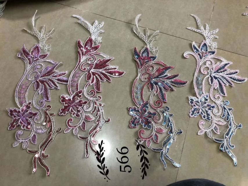 White floral lace fabric DIY accessories, lace clothing, pure cotton lace trim accessories Specification image