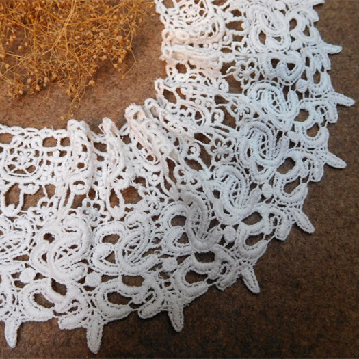 White Cotton Thread Water Soluble Embroidery Lace Lace Handmade Diy Garment Accessories Skirt Hem Sofa Fabric Decoration details Picture