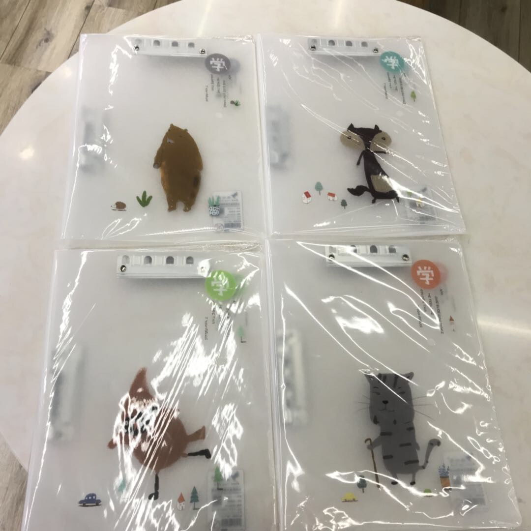 珠铃鸟文件夹多款多色可闲透明印花精美