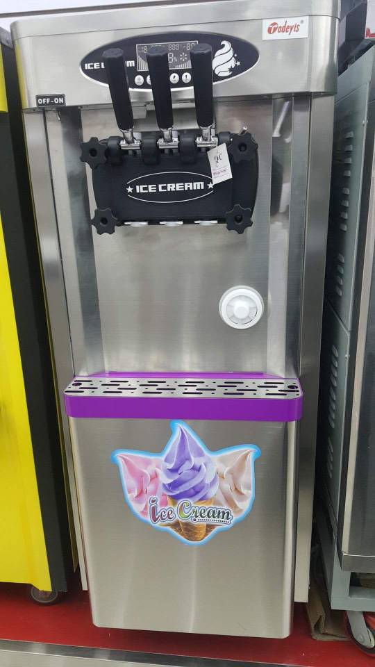 今日升速冻商用软冰淇淋机器全自动雪糕机不锈钢立式甜筒机器