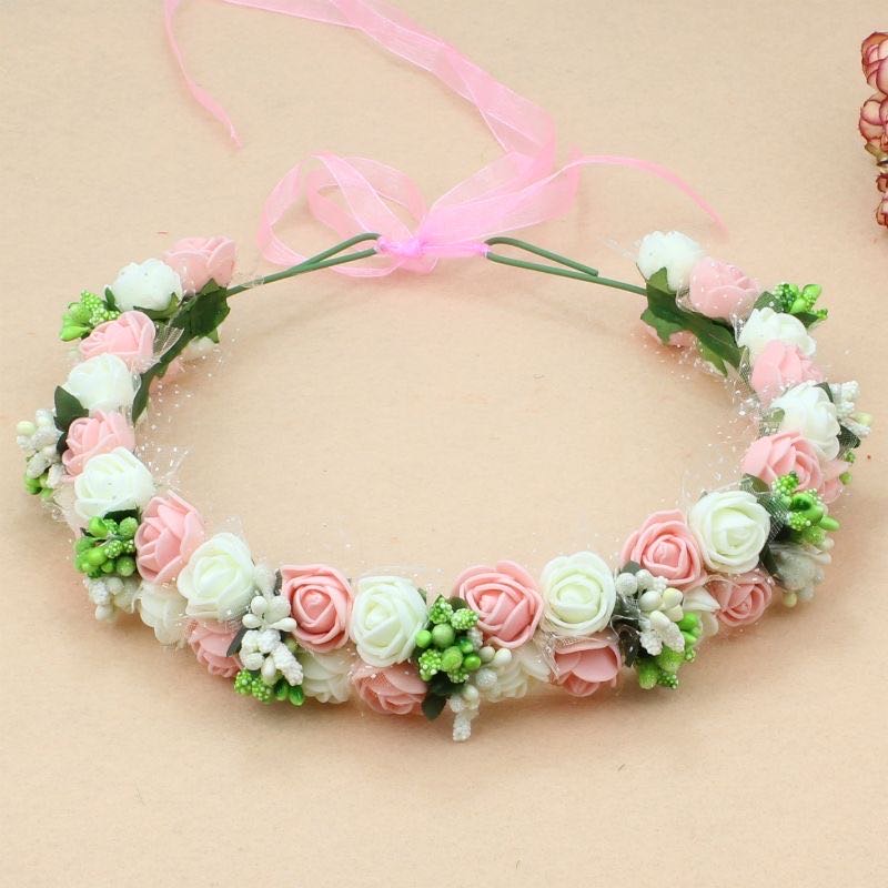 Bride's headwear, children's garland, forest girl style, Korean sweet and super fairy-like wedding dress accessory, girl flower fairy hair accessory Specification image