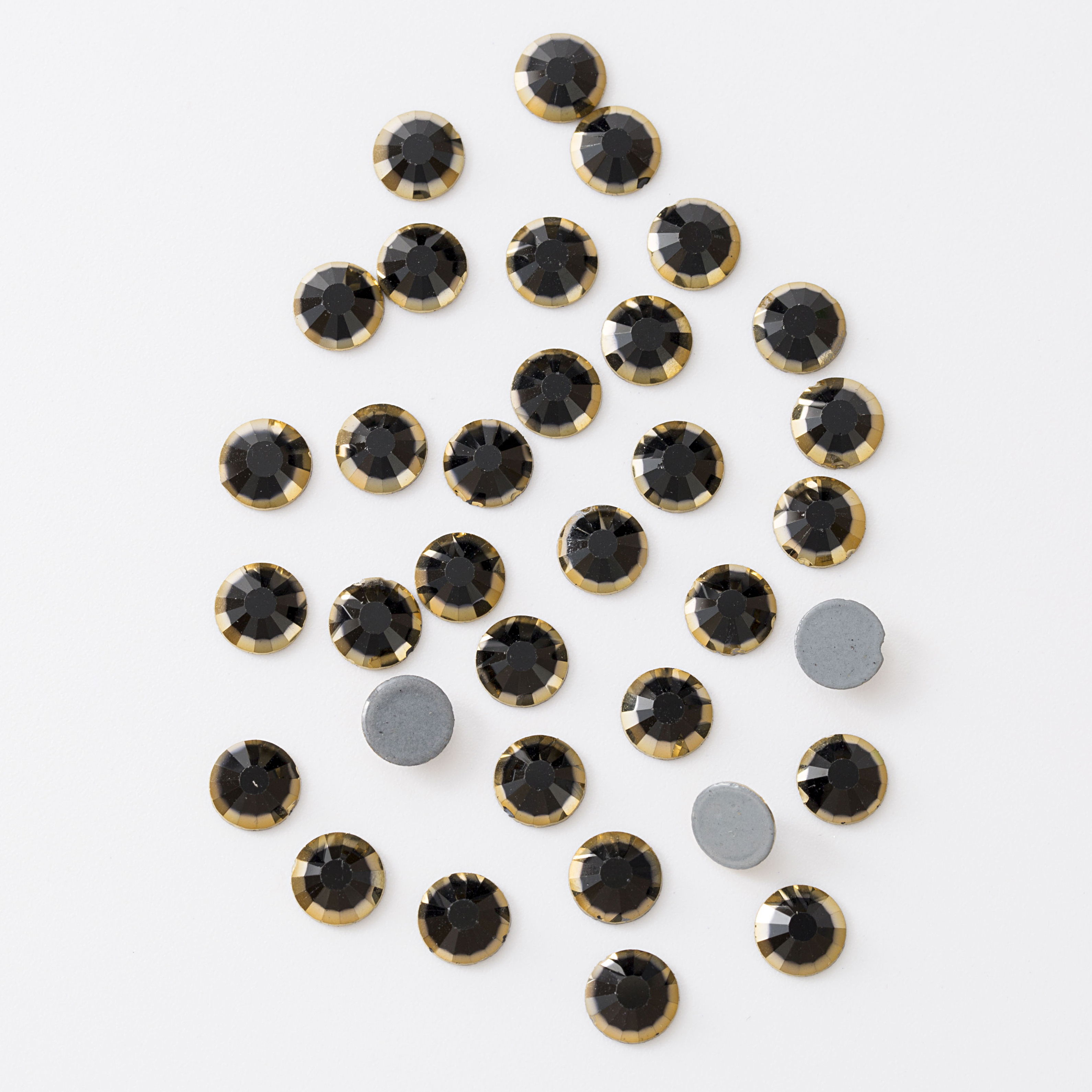 Imitation Diamond Ss30 Black Silver Edge Dmc Flat Bottom Drill Hot Drill Nail Drill Diy Diamond Crystal Hot Drill details Picture