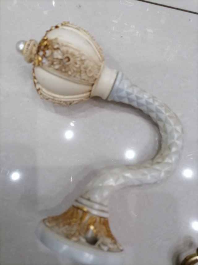 Roman pole curtain rods, single and double pole brackets, thickened hooks