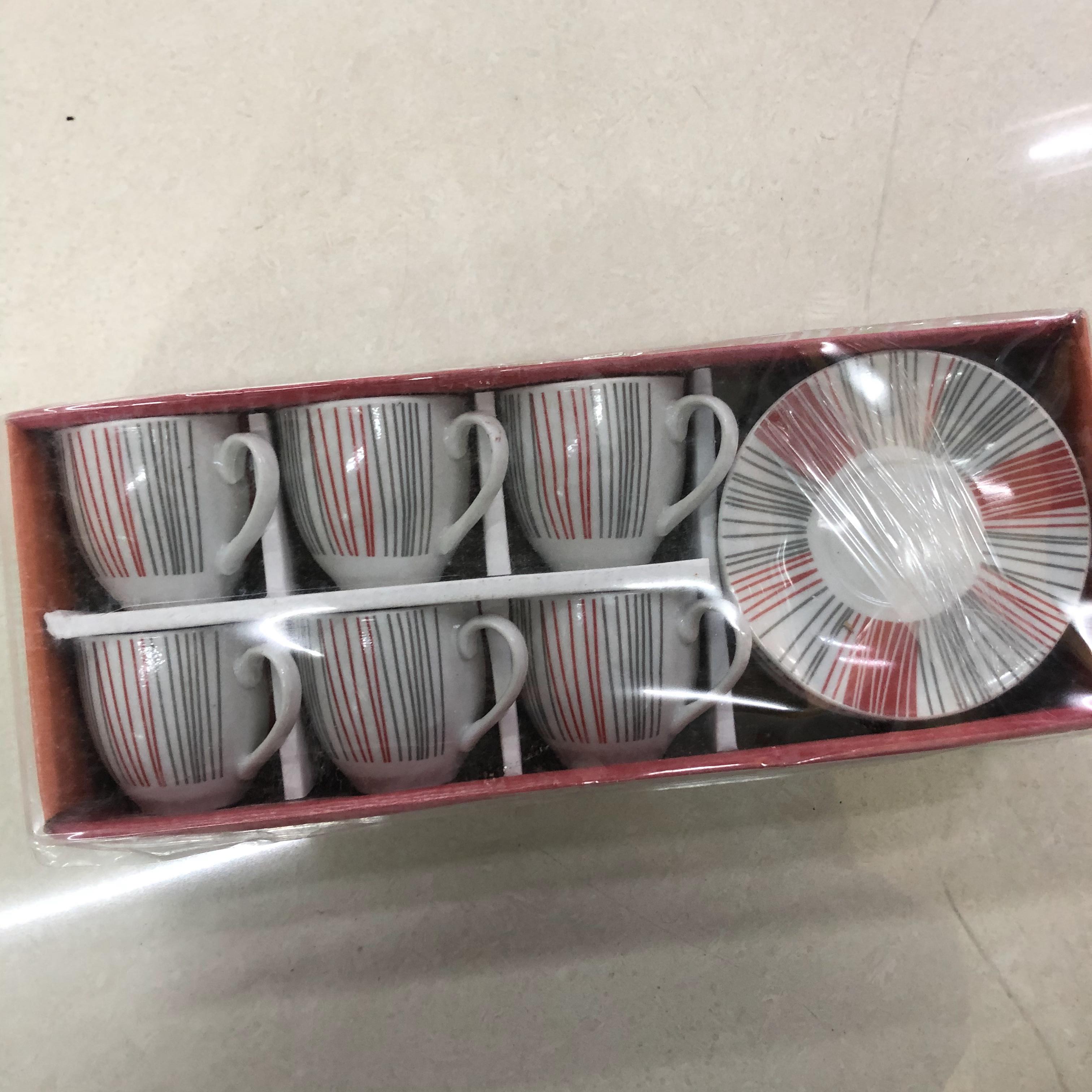 新款厂家直销外贸批发可零售外贸咖啡杯碟六杯六碟系列图