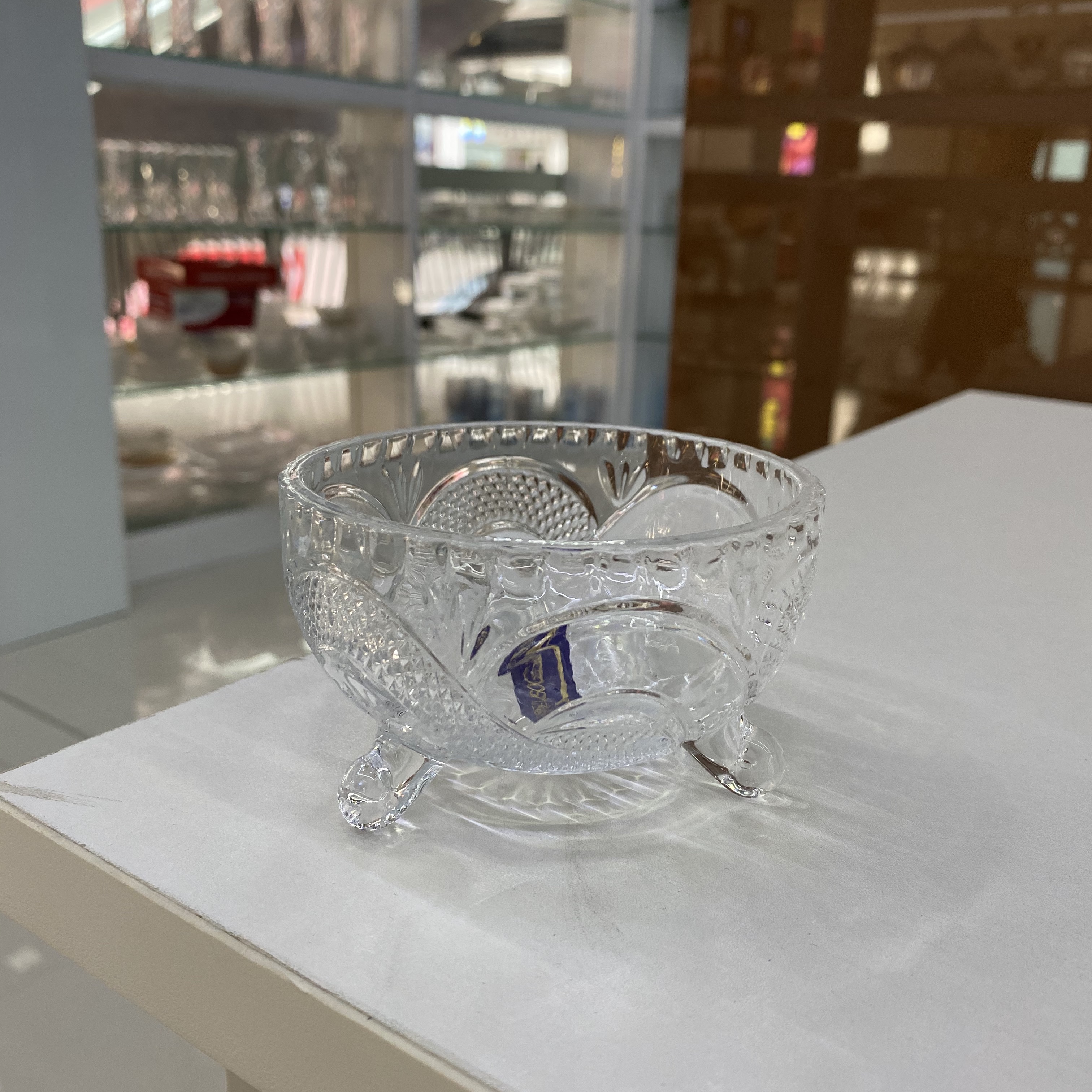 三足厂家直销玻璃蒙古包水晶玻璃糖缸玻璃首饰盒蒙古包水晶糖缸