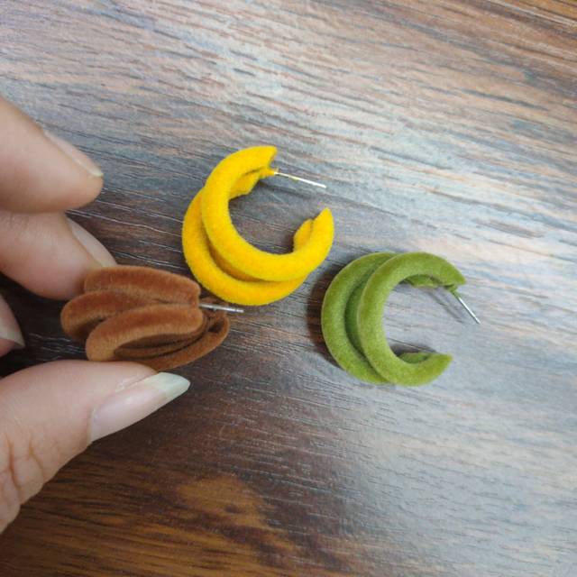 Women's Earrings Three Tube Earrings Plain Color Small Fresh details Picture