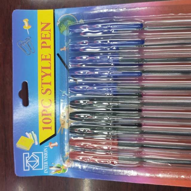 Ten Vintage Ballpoint Pens In Three Colors details Picture