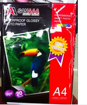 相片纸A4180克高光防水相片纸喷墨打印照片纸彩袋包装
