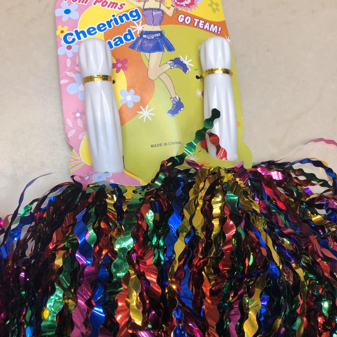 Colorful ribbon art, rubia cordifolia hand-cranked cheerleading team decoration, colorful ribbon wedding house, kindergarten dance venue arrangement details Picture