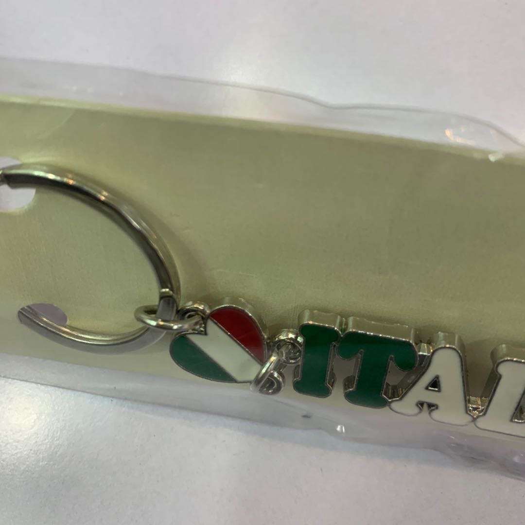 ITALIA可定制彩绘合金钥匙扣情侣款钥匙环车挂件产品图