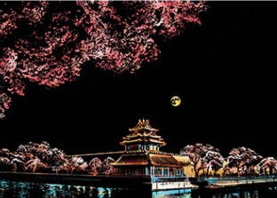 Scratch Paper Night View City 4K Set Scratch With Pattern Scratch Book Handmade Landscape Template Children's Birthday Specification drawing