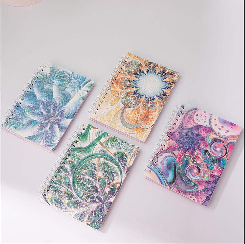 炫彩螺旋日记本封面艳丽线圈本记事本学生笔记本