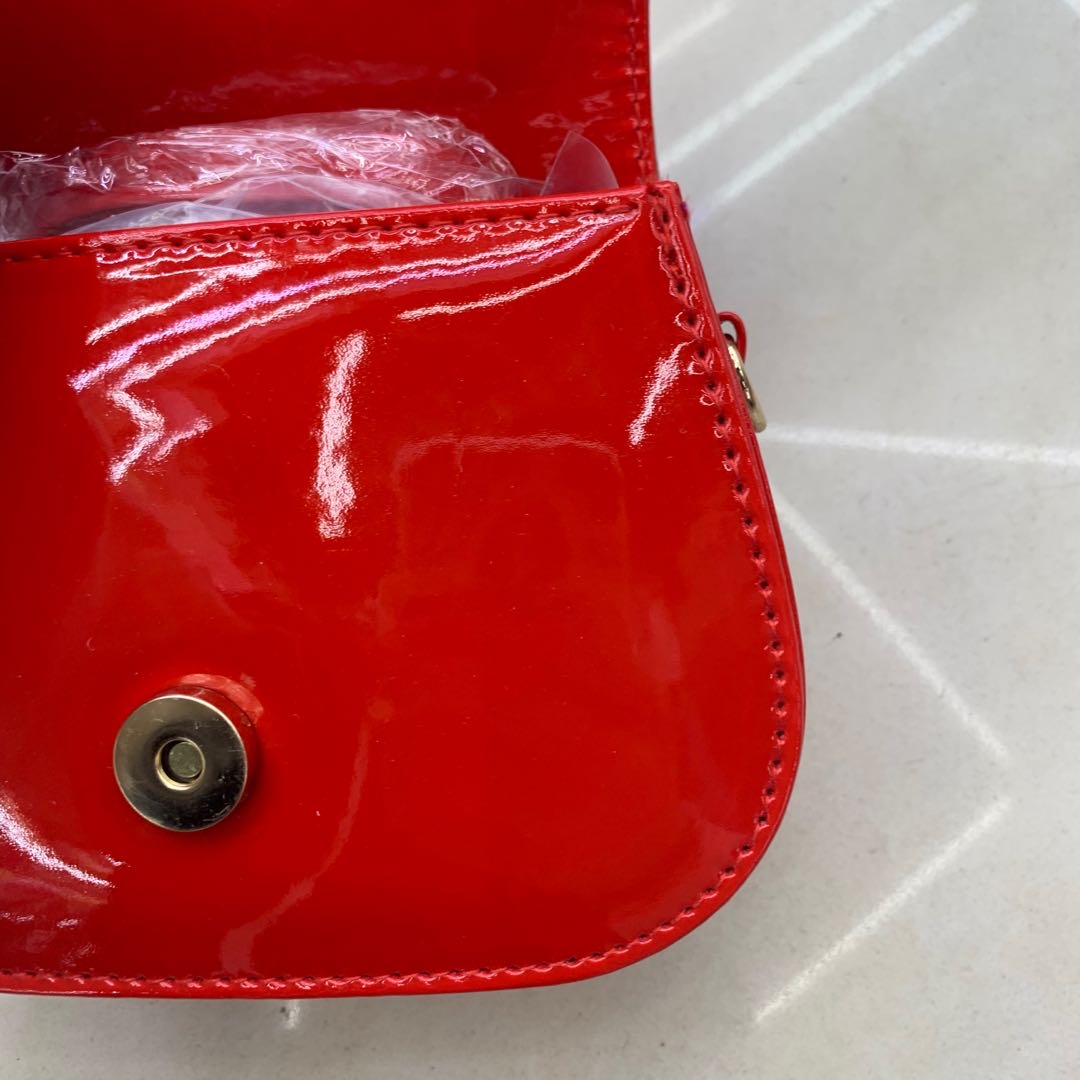 Summer Flower Cute Princess PU Handbag Crossbody bag, Big red style Specification image