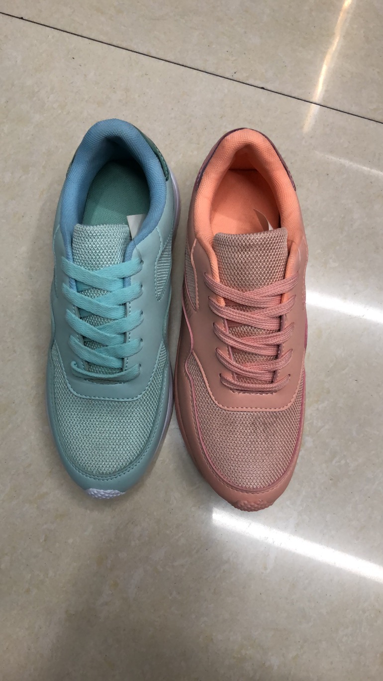 New women's shoes with LACES, a multi-color sports shoe, Korean version student casual shoes, flying woven air cushion socks, running women's shoes