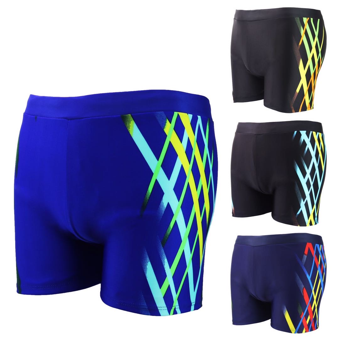 The new wide waist line digital printed boxer trunks hui style No. 988-5 thick polyester fabric price 5.8 yuan for the large size of the four colors thumbnail
