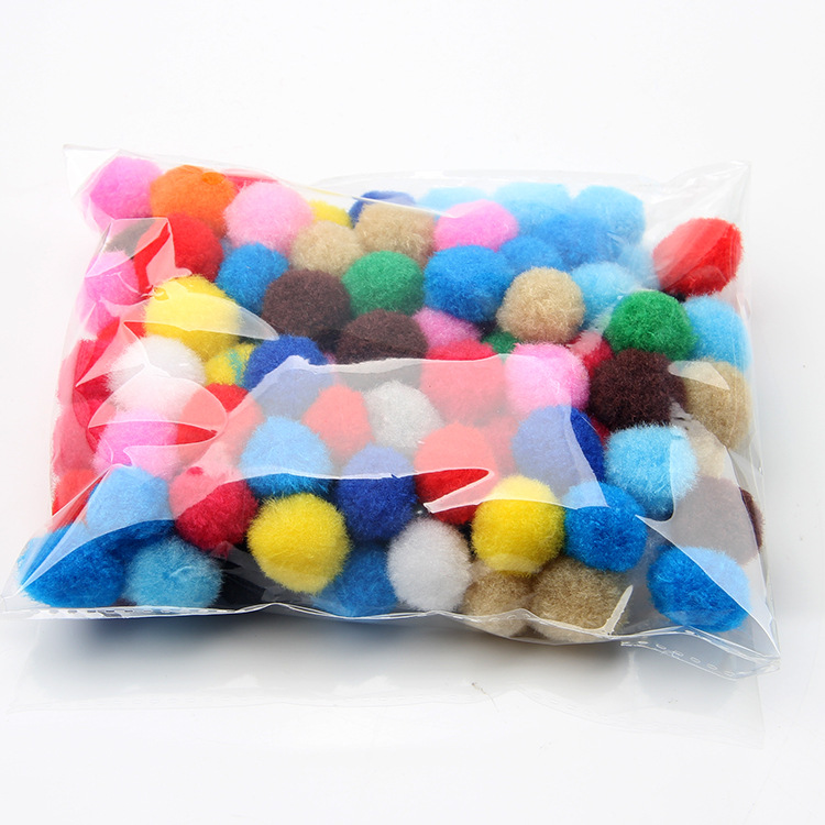 环保丙纶毛球2.5CM彩色绒球配件混色300个装多色混手工配件配饰产品图