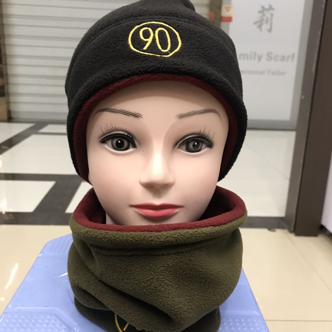 Manufacturers Direct Sales Autumn And Winter Europe And The United States Fashion Trend Plus Velvet Two-Piece Bib Hat