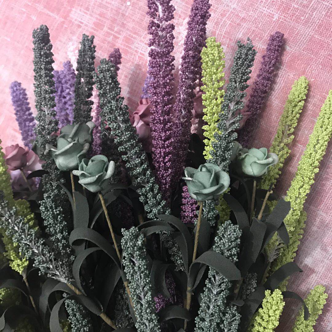 仿真花头跨境货源婚庆花墙插花配材厂家直销产品图