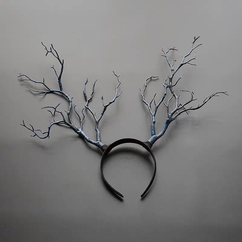 圣诞节森女发箍鹿角头饰影楼表演摄影道具写真麋鹿发饰头箍特价产品图