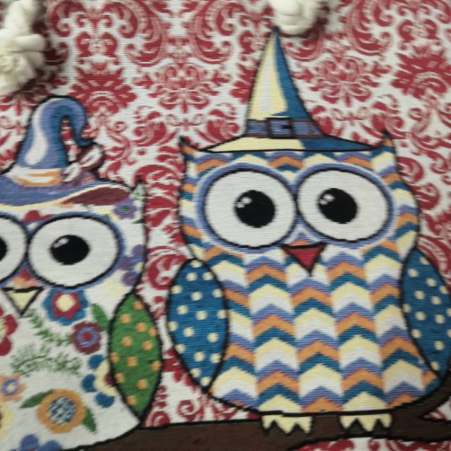 Owl Cloth Bag Clutch Bag Girl's All-In-One Canvas Bag Specification drawing