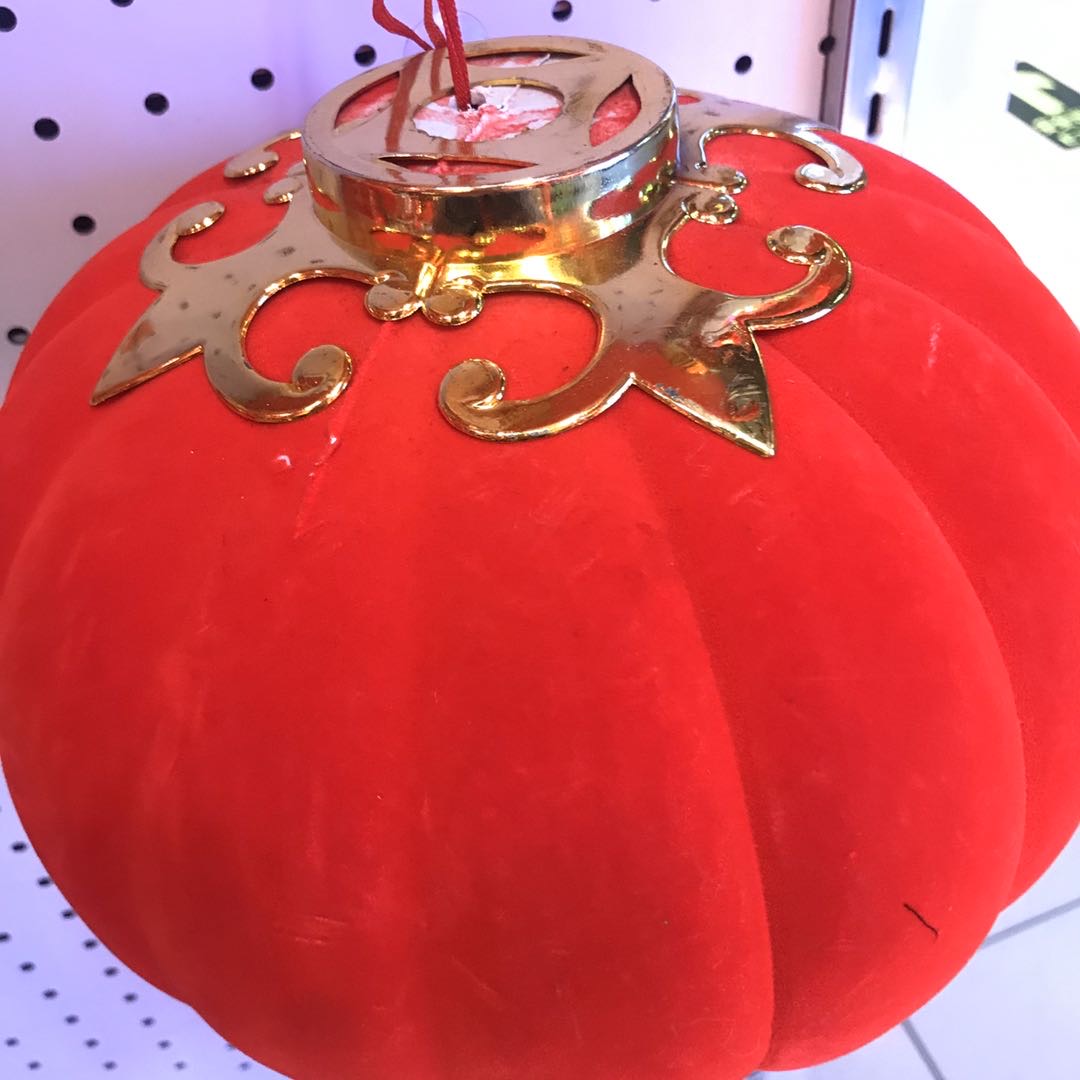 大红定制广告灯笼节日结婚灯笼铁口宫灯绒布户外防水防晒灯笼挂饰细节图