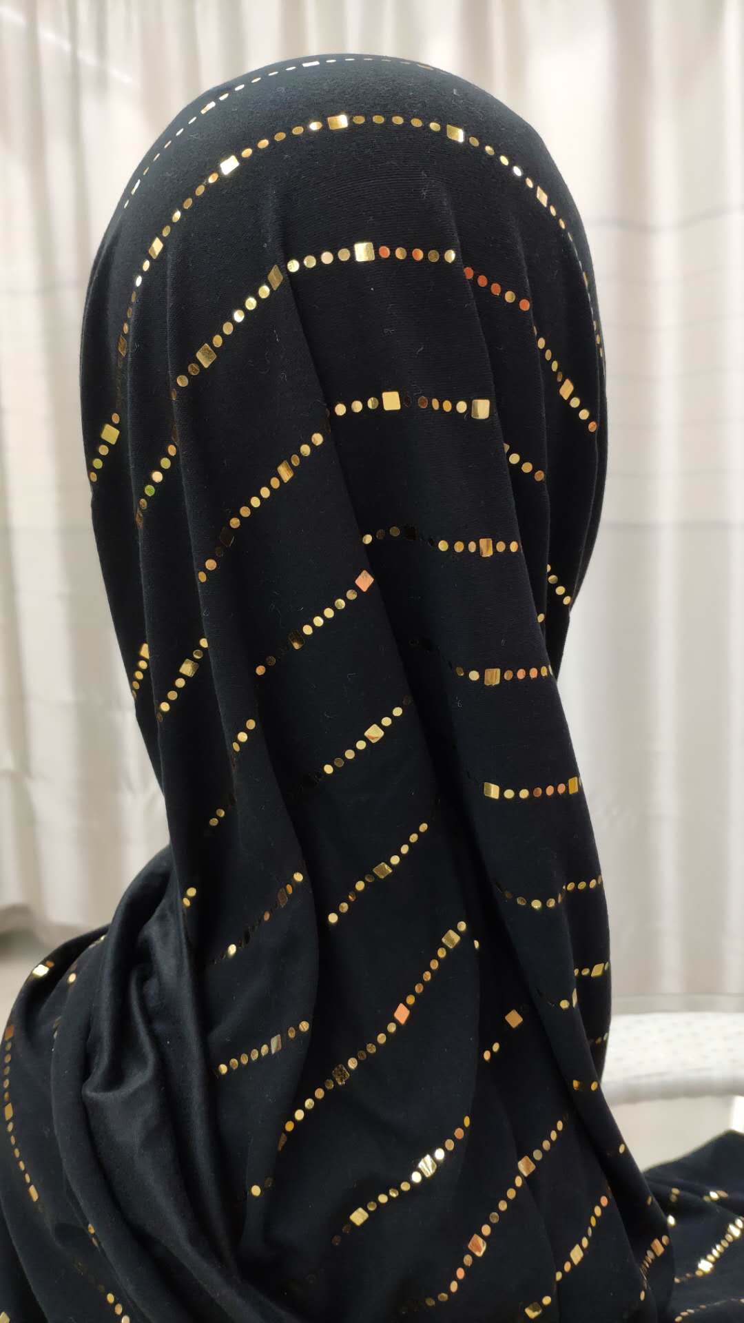 Women's Arab Muslim Gauze New Summer Thin Chiffon Milk Silk Full Hot Drill Headscarf Specification drawing