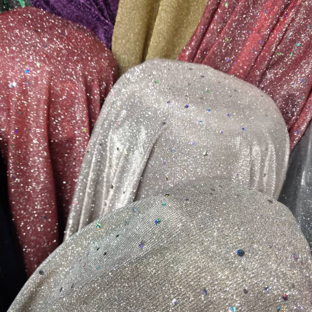 贴片洒粉布复合面料饰品头饰工艺品面料