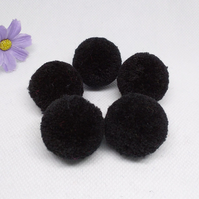 开司米圆球球毛绒球彩色毛球绒球发饰配件细节图