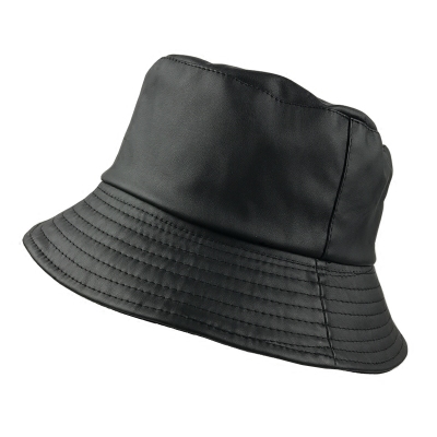 Women's Autumn Double-Sided Fisherman Hat Men's And Women's Small Brim Solid Color Short Brim Black Basin Hat